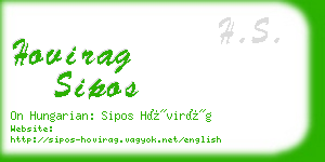 hovirag sipos business card